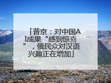 普京：对中国AI成果“感到惊喜”，俄民众对汉语兴趣正在增加