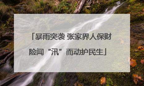 暴雨突袭 张家界人保财险闻“汛”而动护民生