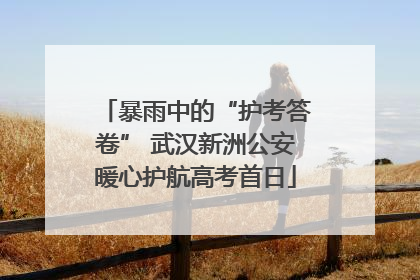 暴雨中的“护考答卷” 武汉新洲公安暖心护航高考首日