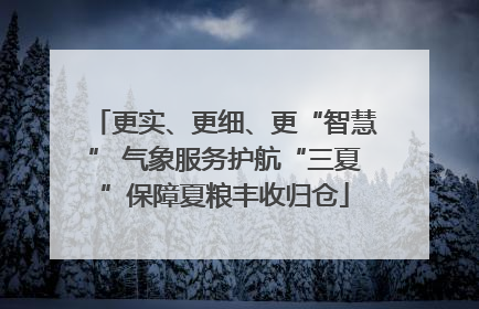 更实、更细、更“智慧” 气象服务护航“三夏”保障夏粮丰收归仓
