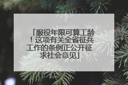 服役年限可算工龄！这项有关全省征兵工作的条例正公开征求社会意见