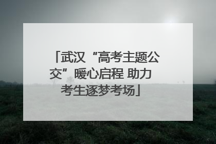 武汉“高考主题公交”暖心启程 助力考生逐梦考场