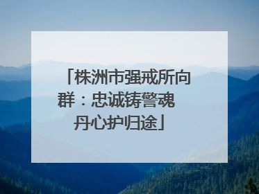株洲市强戒所向群：忠诚铸警魂 丹心护归途