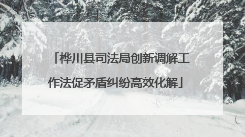 桦川县司法局创新调解工作法促矛盾纠纷高效化解