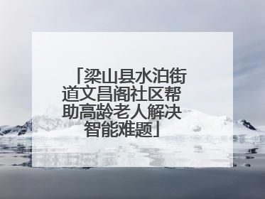 梁山县水泊街道文昌阁社区帮助高龄老人解决智能难题