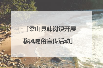 梁山县韩岗镇开展移风易俗宣传活动