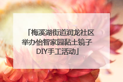 梅溪湖街道润龙社区举办怡智家园黏土镜子DIY手工活动