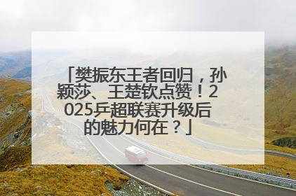 樊振东王者回归，孙颖莎、王楚钦点赞！2025乒超联赛升级后的魅力何在？