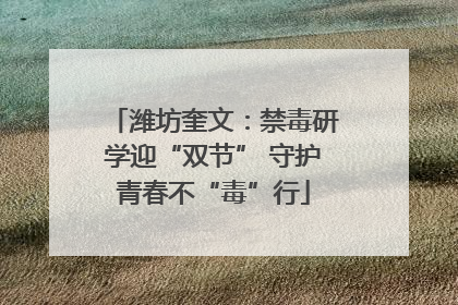 潍坊奎文：禁毒研学迎“双节” 守护青春不“毒”行