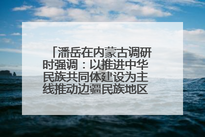 潘岳在内蒙古调研时强调：以推进中华民族共同体建设为主线推动边疆民族地区高质量发展