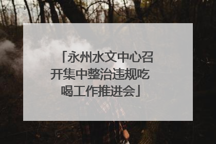 永州水文中心召开集中整治违规吃喝工作推进会