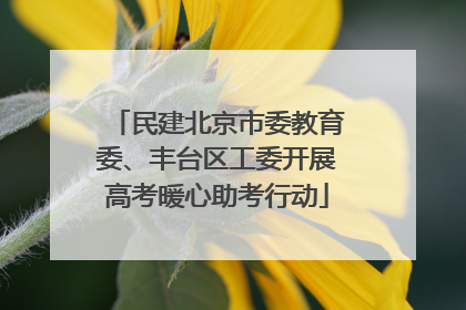 民建北京市委教育委、丰台区工委开展高考暖心助考行动