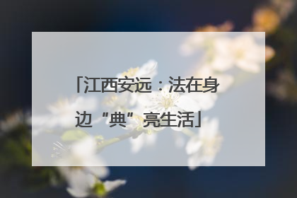 江西安远：法在身边“典”亮生活