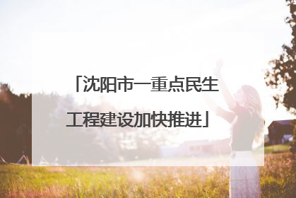 沈阳市一重点民生工程建设加快推进