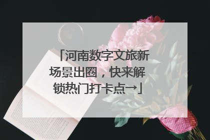 河南数字文旅新场景出圈，快来解锁热门打卡点→