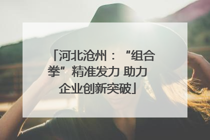 河北沧州：“组合拳”精准发力 助力企业创新突破