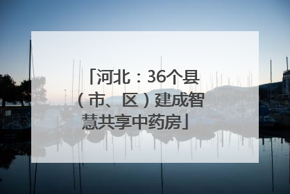 河北：36个县（市、区）建成智慧共享中药房