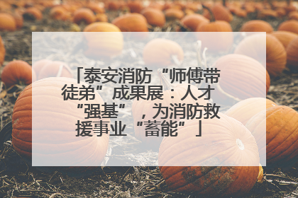泰安消防“师傅带徒弟”成果展：人才“强基”，为消防救援事业“蓄能”