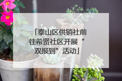 泰山区供销社前往希贤社区开展“双报到”活动