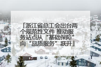 浙江省总工会出台两个规范性文件 推动服务站点从“基础保障”向“品质服务”跃升