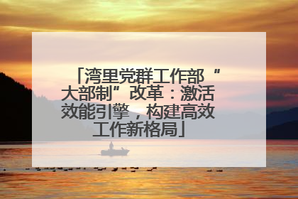 湾里党群工作部“大部制”改革：激活效能引擎，构建高效工作新格局