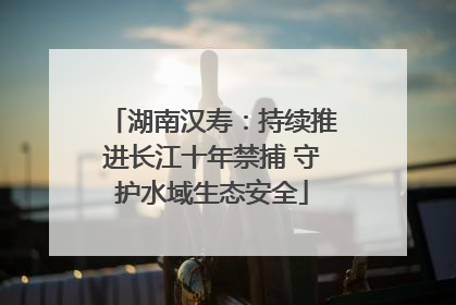 湖南汉寿：持续推进长江十年禁捕 守护水域生态安全