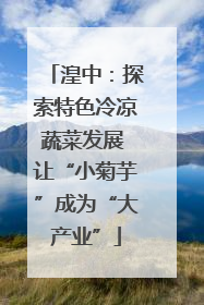 湟中：探索特色冷凉蔬菜发展 让“小菊芋”成为“大产业”