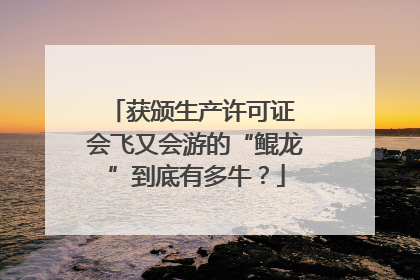 获颁生产许可证 会飞又会游的“鲲龙”到底有多牛？