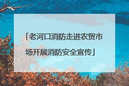 老河口消防走进农贸市场开展消防安全宣传