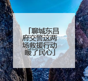 聊城东昌府交警这两场救援行动暖了民心
