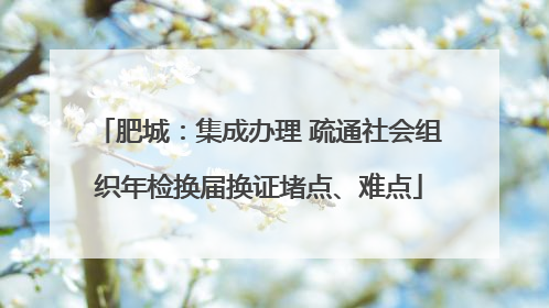 肥城：集成办理 疏通社会组织年检换届换证堵点、难点