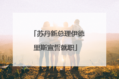 苏丹新总理伊德里斯宣誓就职