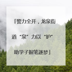 警力全开，龙泉街道“泉”力以“护”助学子握笔逐梦