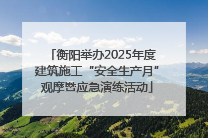 衡阳举办2025年度建筑施工“安全生产月”观摩暨应急演练活动