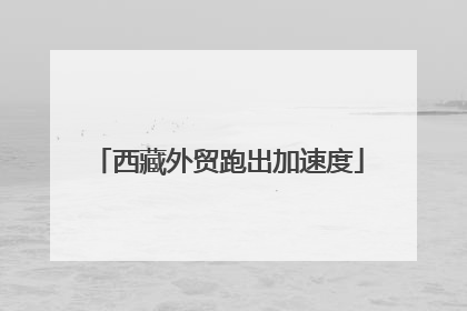 西藏外贸跑出加速度