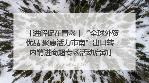 进解促在青岛｜“全球外贸优品 聚惠活力市南”出口转内销进商超专场活动启动