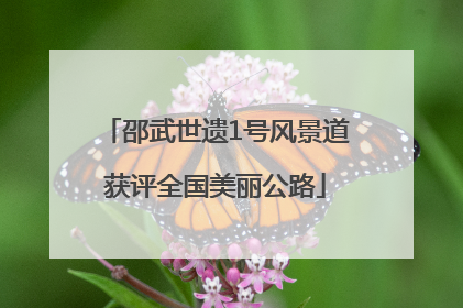 邵武世遗1号风景道获评全国美丽公路