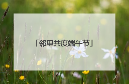 邻里共度端午节