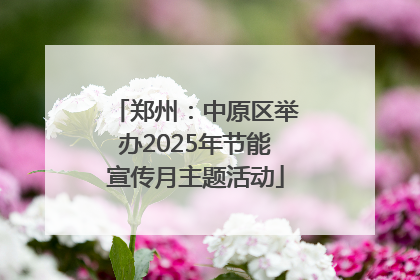 郑州：中原区举办2025年节能宣传月主题活动