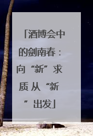 酒博会中的剑南春：向“新”求质 从“新”出发