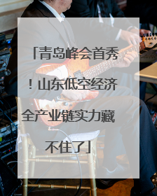 青岛峰会首秀！山东低空经济全产业链实力藏不住了