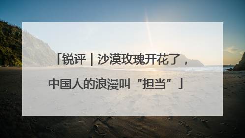 锐评｜沙漠玫瑰开花了，中国人的浪漫叫“担当”