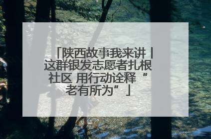 陕西故事我来讲丨这群银发志愿者扎根社区 用行动诠释“老有所为”