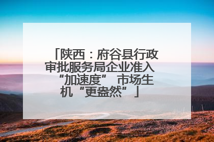 陕西：府谷县行政审批服务局企业准入“加速度” 市场生机“更盎然”