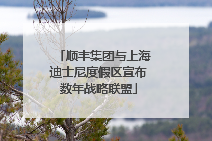 顺丰集团与上海迪士尼度假区宣布数年战略联盟