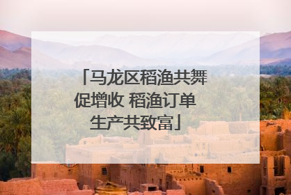 马龙区稻渔共舞促增收 稻渔订单生产共致富