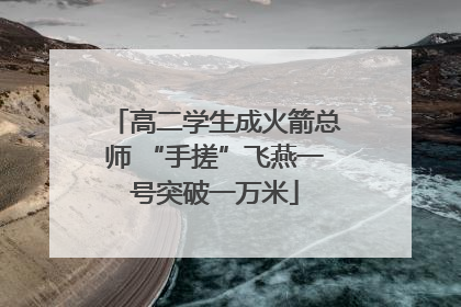 高二学生成火箭总师 “手搓”飞燕一号突破一万米