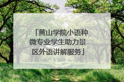 黄山学院小语种微专业学生助力景区外语讲解服务