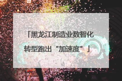 黑龙江制造业数智化转型跑出“加速度”
