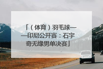 （体育）羽毛球——印尼公开赛：石宇奇无缘男单决赛